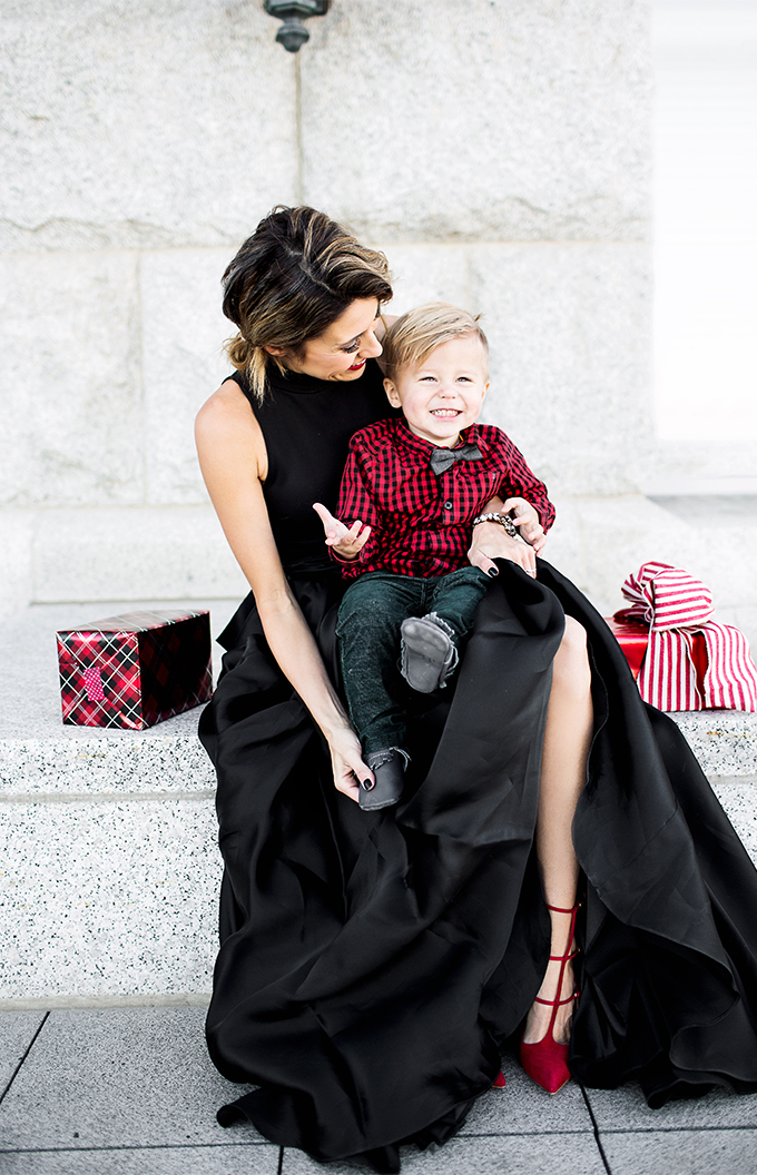 mom and son christmas