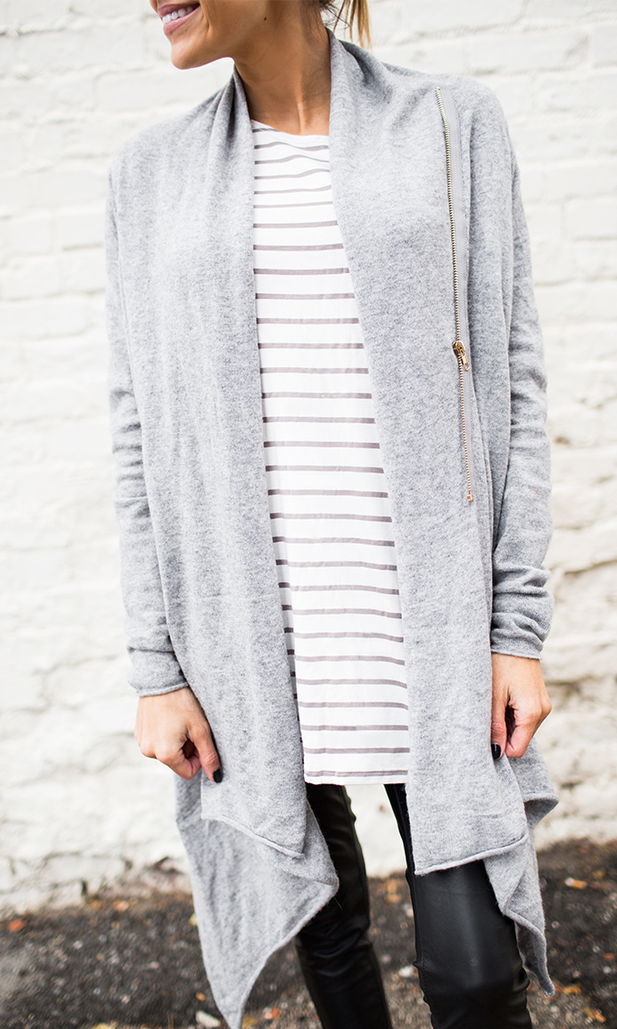 stripes and cardigan