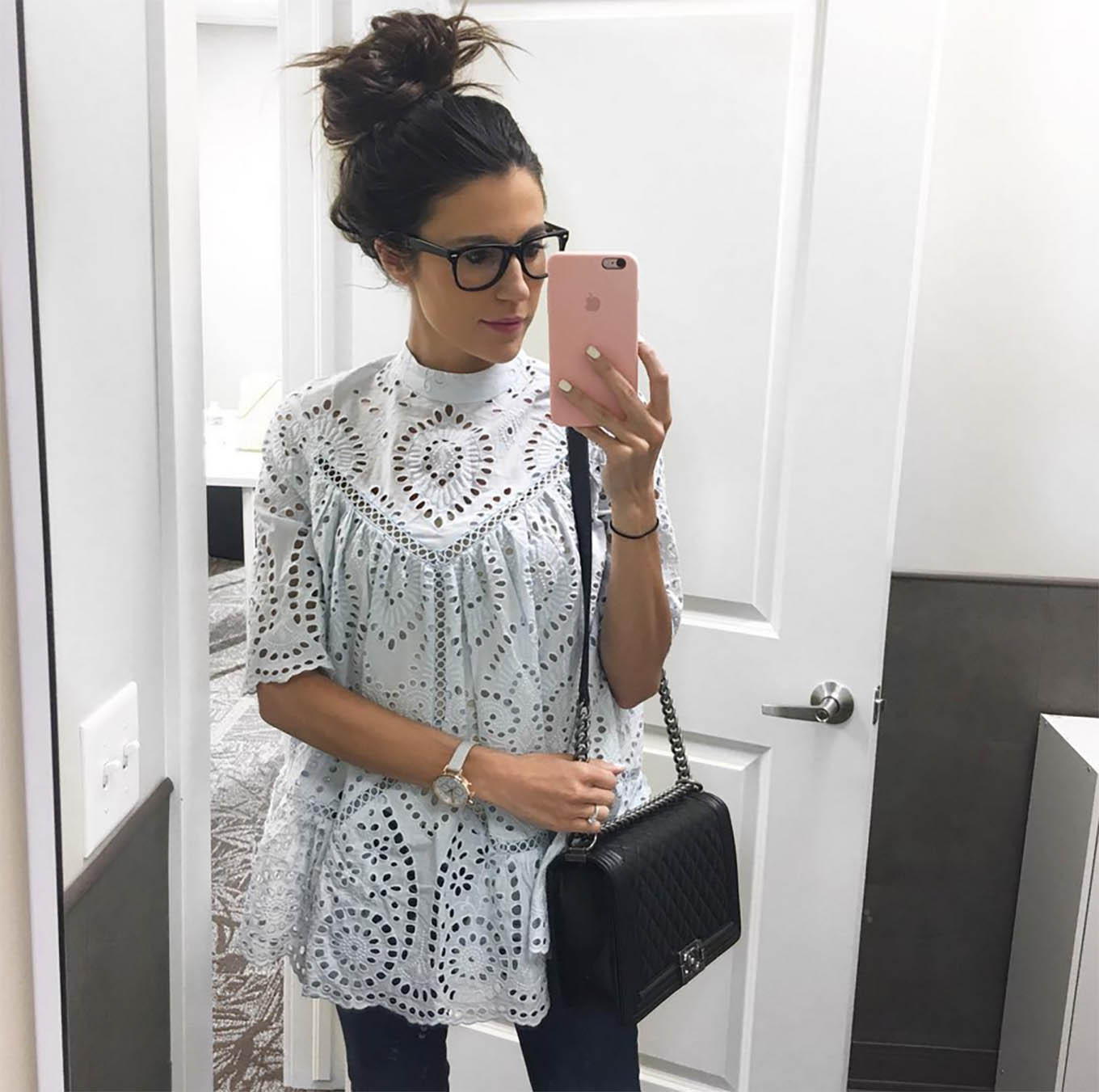 black and blue outfit