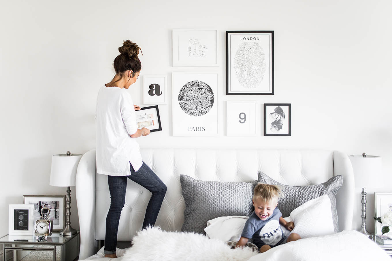 custom gallery wall hello fashion blog