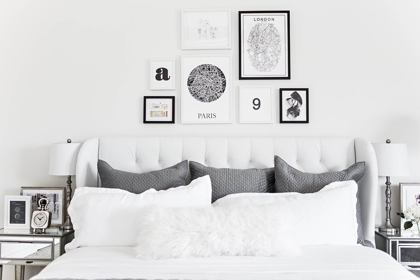 master bedroom gallery wall hello fashion blog