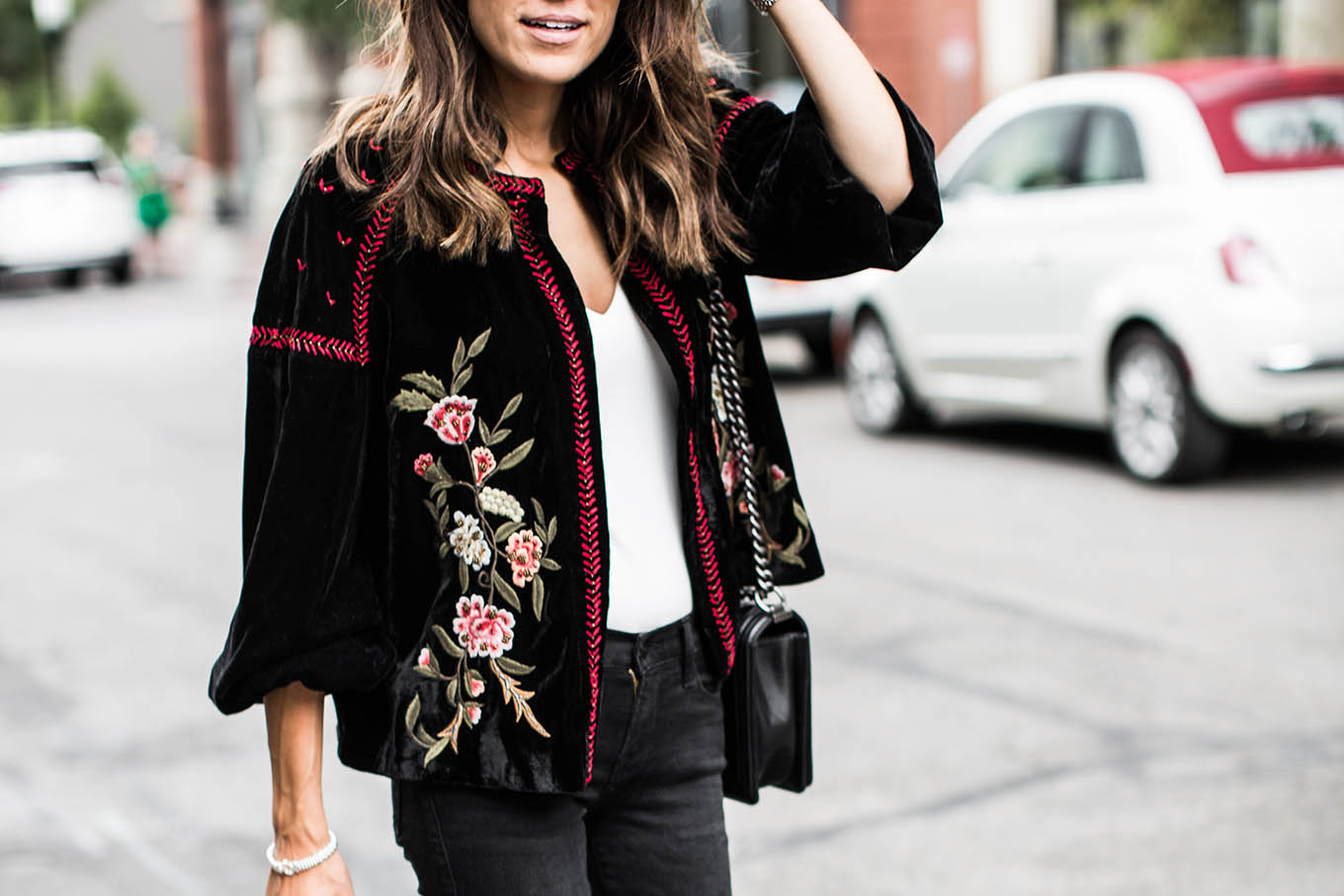 suede embroidered jacket