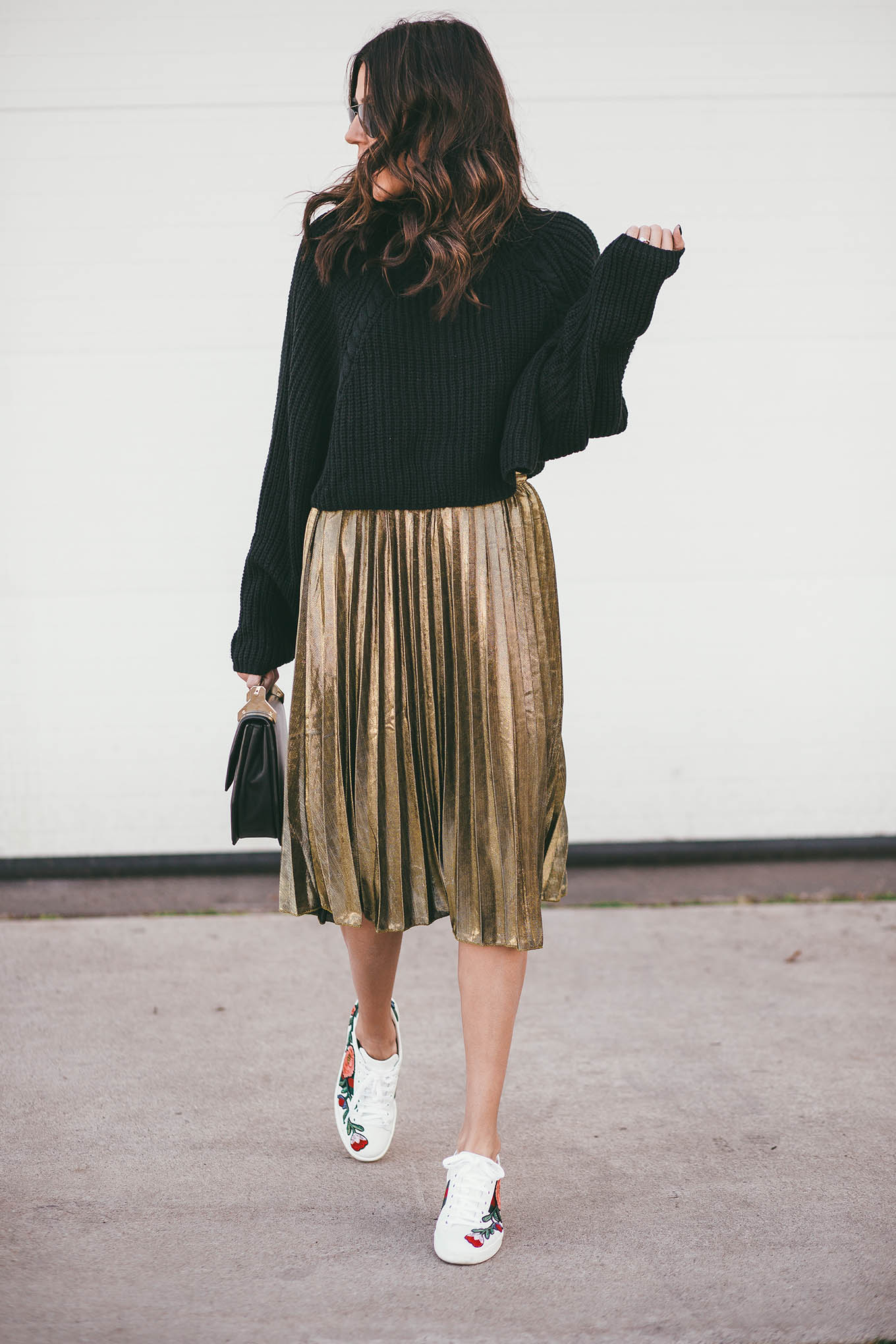 ily couture pleated skirt