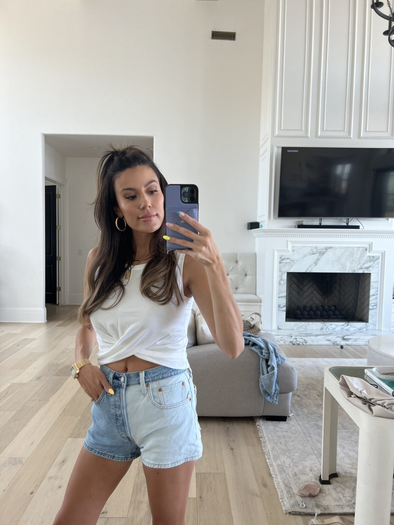 white twist crop tank, core 10 tank, amazon prime day, prime day, amazon deals, white tank, summer top