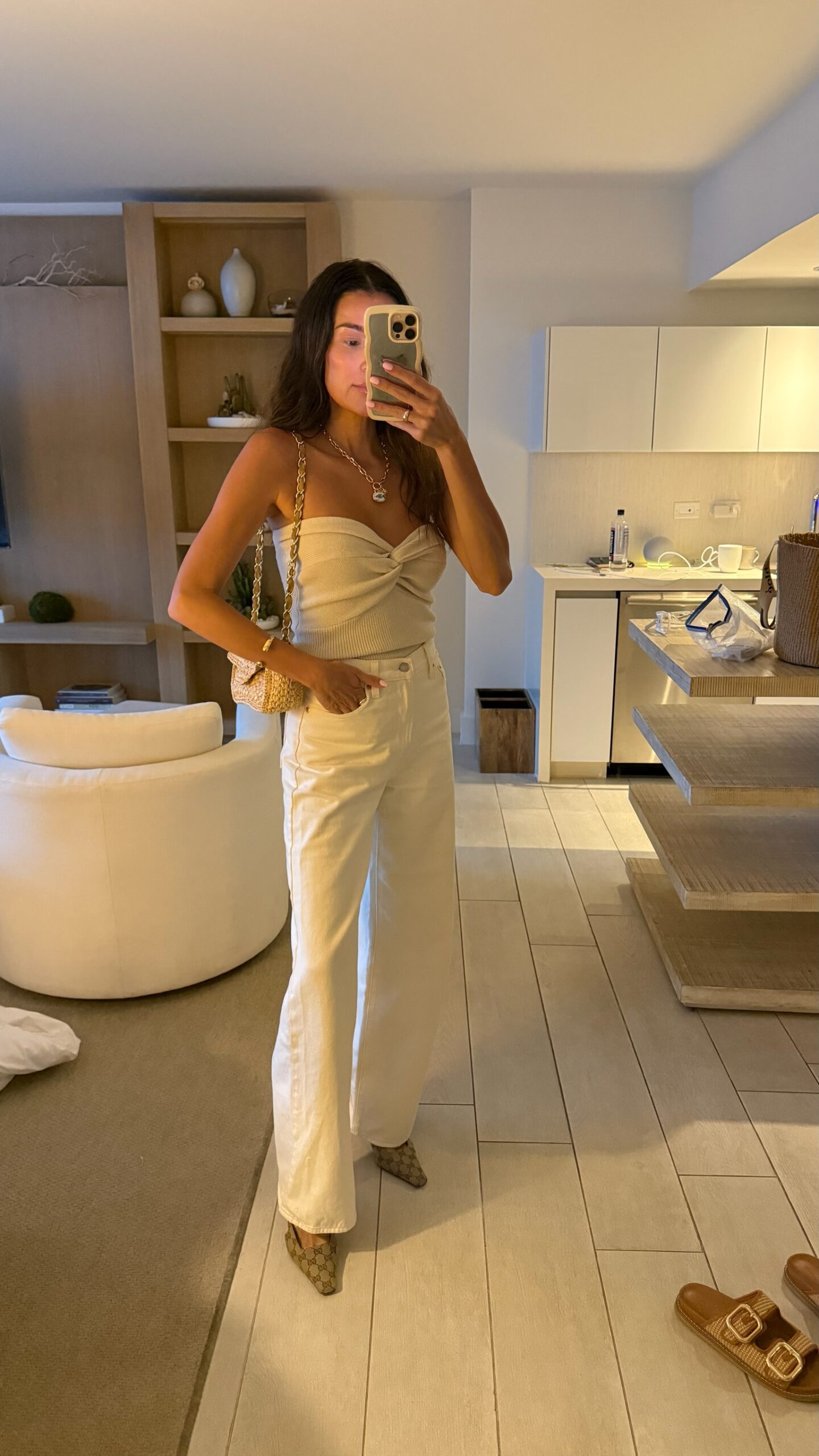 Christine andrew in a resort wear beach vacation white outfit