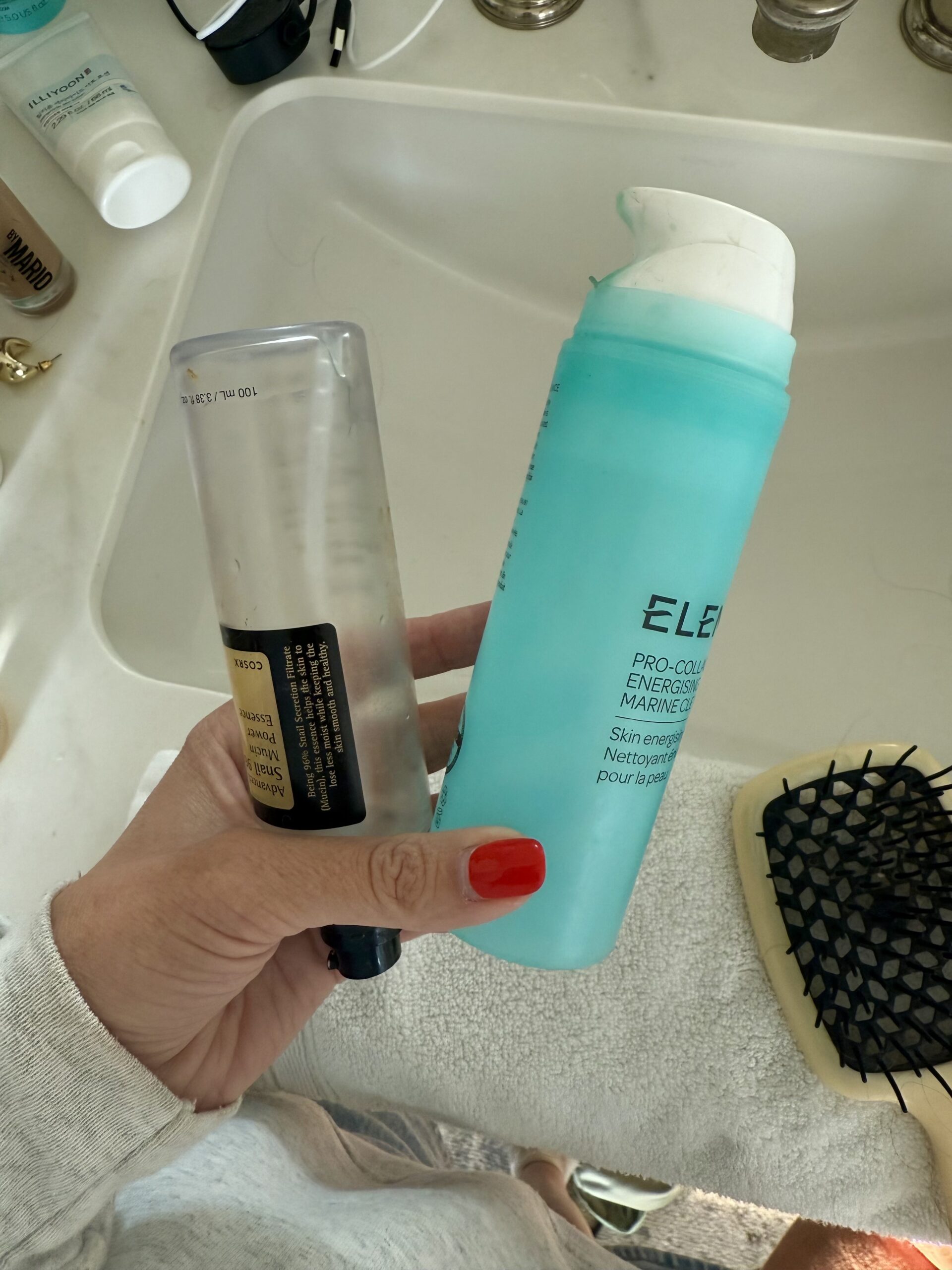 christine andrew skincare favorites, elemis, snail mucin