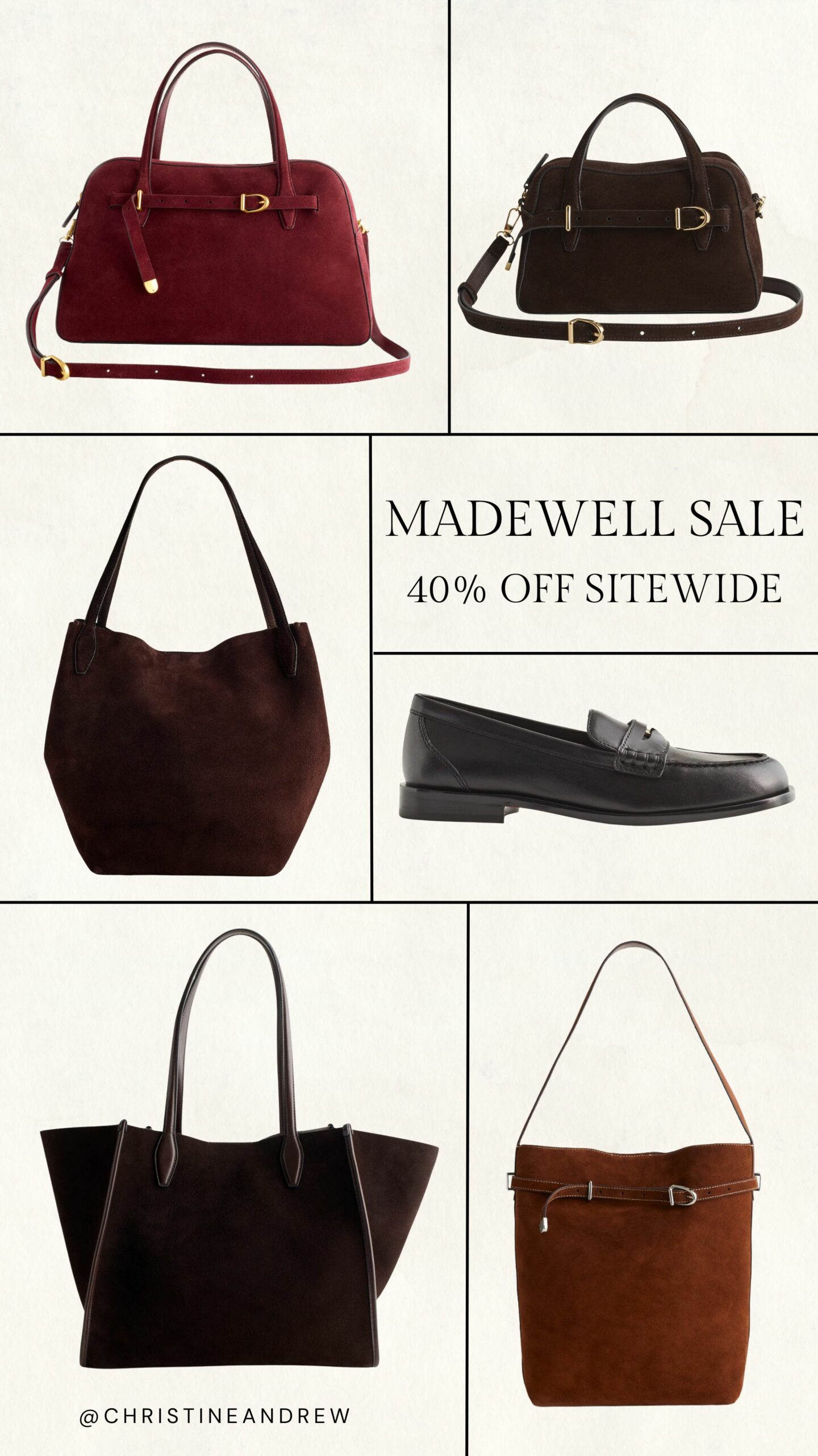 Christine Andrew's accessory picks from the Madewell black friday sale